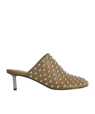 Jil Sander Rivet Muller Shoes In Brown