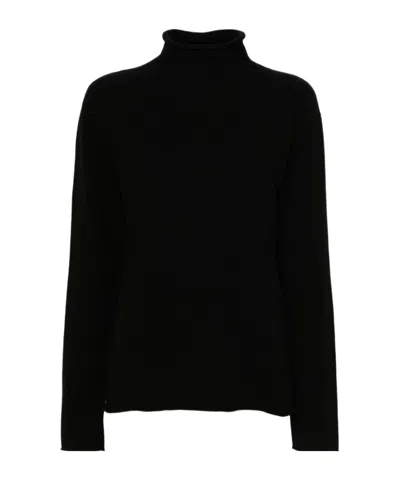 Jil Sander Roll-neck Cashmere Jumper In Black