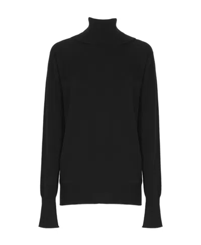 Jil Sander Roll-neck Cashmere Jumper In Blue