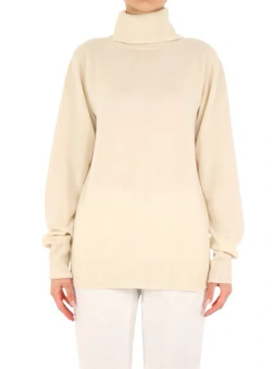 Jil Sander Roll Neck Cashmere Jumper In Nude