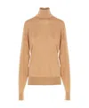 Jil Sander Roll-neck Fine-knit Jumper In Brown