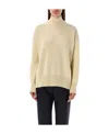 Jil Sander High-neck Knitted Jumper In Nude