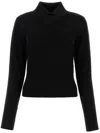 Jil Sander Woman Black Wool Blend Sweater In Black