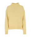 Jil Sander Pastel Yellow Cashmere Blend Oversize Sweater In Yellow