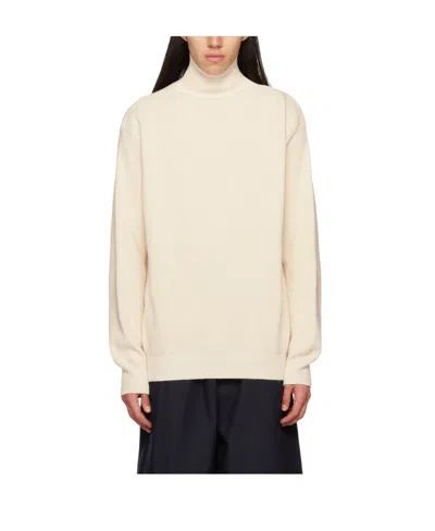 Jil Sander Roll-neck Ribbed-knit Cotton Jumper In White