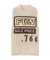 Jil Sander Slogan Print Vest Pullover Men In Neutral