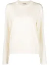 Jil Sander Roll-neck Virgin Wool Jumper In Neutrals