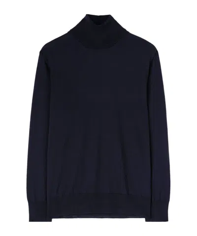 Jil Sander Roll-neck Wool Jumper In Black
