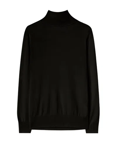 Jil Sander Roll-neck Wool Jumper In Black