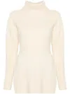 Jil Sander Roll-neck Wool Jumper In Neutrals