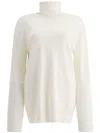 Jil Sander Turtleneck Sweater With High Neck And Soft Texture In White