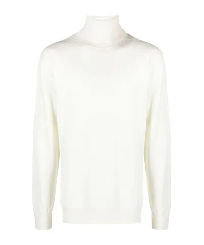 Jil Sander Roll-neck Wool Jumper In White