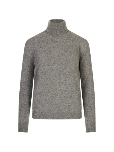 Jil Sander Roll-neck Sweater In Grey