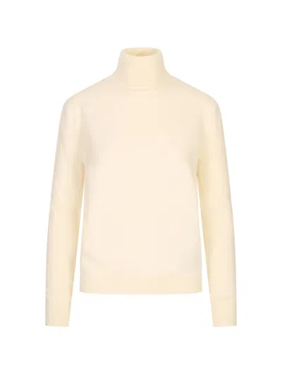 Jil Sander Roll-neck Sweater In Yellow