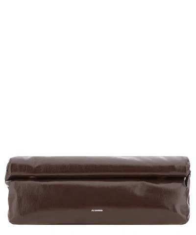 Jil Sander Rollup Medium Shoulder Bag In Red