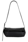 Jil Sander Black Rollup Small Square Belt Bag In Black