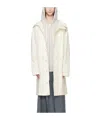Jil Sander Off-white Drawstring Parka In White