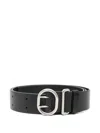 Jil Sander Belt Adjustable Length Multiple Holes Design In Black