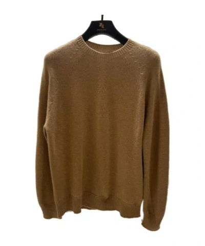 Jil Sander Round-collar And Long-sleeved Sweater In Brown