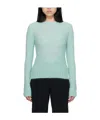 Jil Sander Round-collar And Long-sleeved Sweater In Green