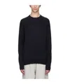 Jil Sander Black Crewneck Long Sleeve T-shirt In Black