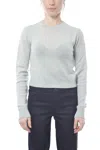 Jil Sander Round-collar Long-sleeve Wool Pullover In White