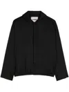 Jil Sander Round-collar Shirt In Black