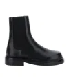 Jil Sander Black Boots With Elastic Side Pannels In Leather Woman In Black