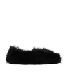 Jil Sander Fur-lined Slip-on In Black