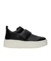 Jil Sander Round Head Hit Color Low-top Casual Sneakers In Black