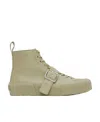 Jil Sander Green Buckle Sneakers In Nude
