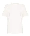 Jil Sander Round-neck Fine-ribbed Top In White