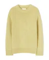 Jil Sander Pastel Yellow Cashmere Blend Sweater In Nude