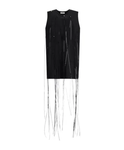 JIL SANDER JIL SANDER SLEEVELESS ROUND-NECK MINI DRESS