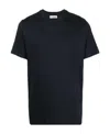 Jil Sander Black Crewneck T-shirt With Logo Patch On The Rear In Black