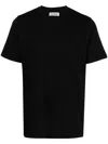 Jil Sander Black Crewneck T-shirt With Logo Patch On The Rear In Schwarz