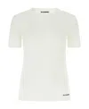 Jil Sander Contrast Logo Cotton T-shirt In White