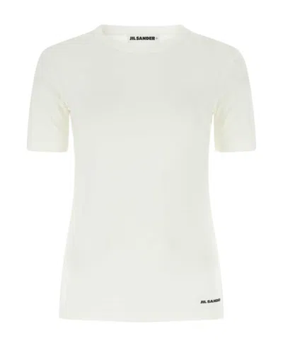 JIL SANDER JIL SANDER LOGO PRINTED CREWNECK T-SHIRT