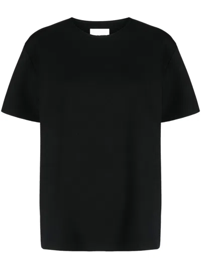 Jil Sander Round-neck Short-sleeved T-shirt In Black