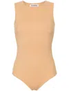 Jil Sander Round-neck Sleeveless Bodysuit In Neutrals