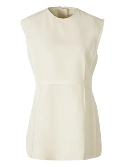 JIL SANDER ROUND-NECK SLEEVELESS TOP