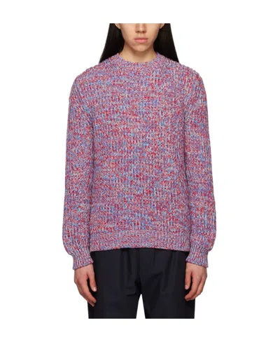 Jil Sander Round Neck Sweater In Multicolor
