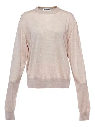 Jil Sander Round-neck Sweater In Neutral