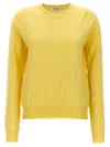 Jil Sander Women Round-neck Sweater In Yellow