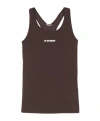 Jil Sander Fitted Racerback Sports Tank With Logo Print In Black