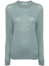 Jil Sander Round-neck Wool Jumper In 441 Mineral