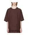 Jil Sander Round-necked Logo T-shirt In Brown