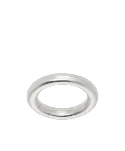 Jil Sander Round Ring In White
