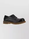 Jil Sander Round Toe Leather Lace-up Shoes With Chunky Sole In Black
