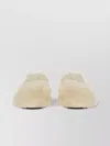JIL SANDER ROUND TOE LEATHER SLIPPER WITH FAUX FUR